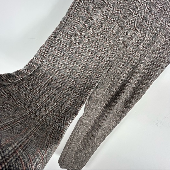 Wilfred Aritzia Trouser Pant Black Orange Plaid Wool Blend Women's Size 0 - Picture 3 of 11